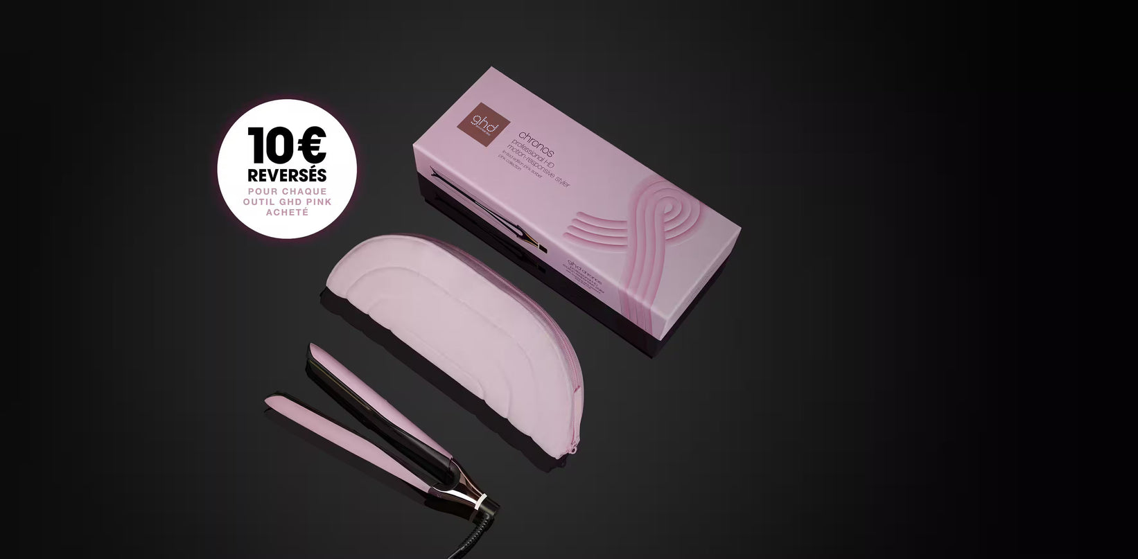 LISSEUR CHRONOS - ROSE CLAIR À PLAQUES CLASSIQUES (26 mm)